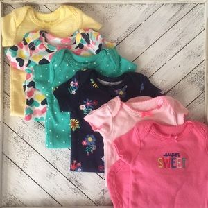 Preemie bundle baby girl short sleeve onesie